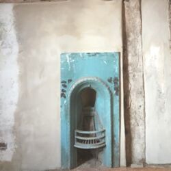 Once built the brickwork was rendered with a coat of lime render and a coat of lime rich top coat plaster.