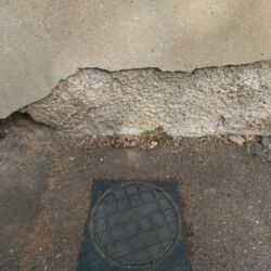 The render was also failing in places and allowing moisture to enter the building