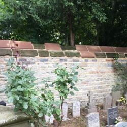 The wall cleaned down and completed.
