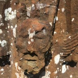 The repaired head from the front.