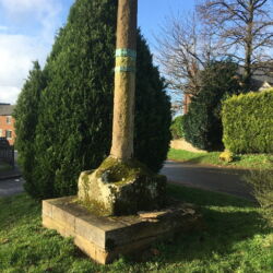 The plinth of the Whipping Cross was eroding and laminating and listed building consent was sort and approved to replace the plinth stones with new.
The limestone for the new plinth stones was Clipsham, this is an oolitic limestone from Lincolnshire. It was chosen because it matched the stone used in the previous plinth.