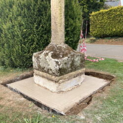 A limecrete base was used for the new stones to be laid onto to.